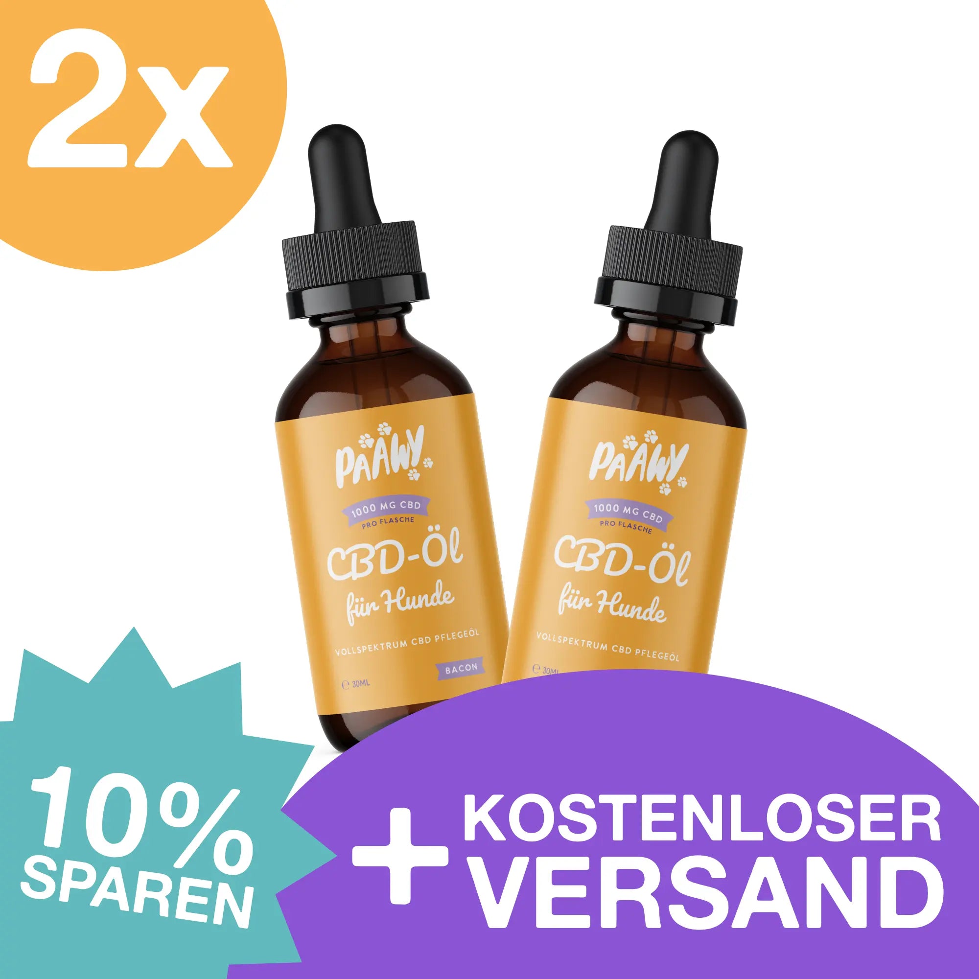 Paawy CBD Öl Hund – 1.000 mg reines Vollspektrum CBD – das natürliche Beruhigungsmittel für Hunde